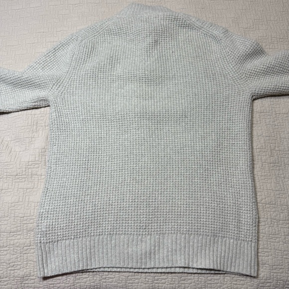 Old Navy Men's Latte Beige Knit Textured Button Mock Neck Sweater Size Medium - Picture 8 of 8